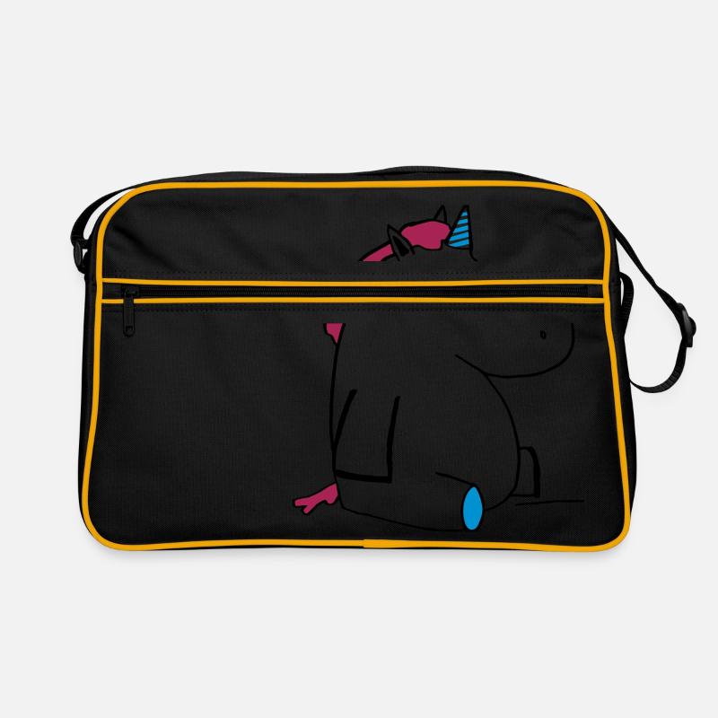 Faules Pummelhorn Einhorn Retro Tasche