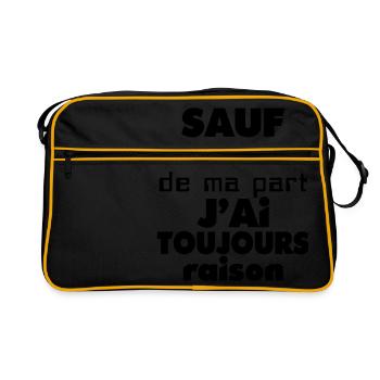 Sauf erreur jai toujours raison (1c) - Sac Retro - noir/or - Devant