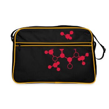 Caffeine - molecule - 1c - Retro Bag - black/gold - Front
