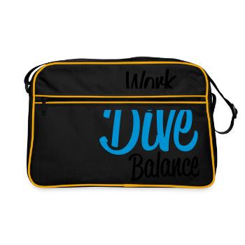 plongée - Sac Retro - noir/or - Devant