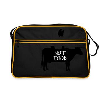 Vegan - Animals are Friends - Retro Bag - black/gold - Front