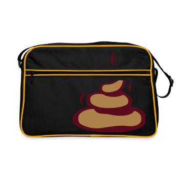 caca merde crotte bouse 2 - Sac Retro - noir/or - Devant