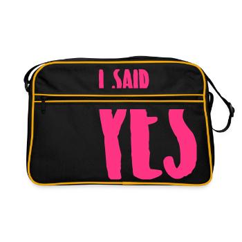 I SAID YES / ICH HABE JA GESAGT - Retro Tasche - Schwarz/Gold - Vorne