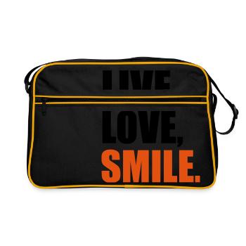 Smile - Retro Bag - black/gold - Front