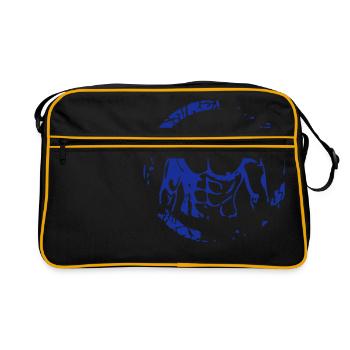 buffer circle bodybuilding muscle man - Retro Bag - black/gold - Front