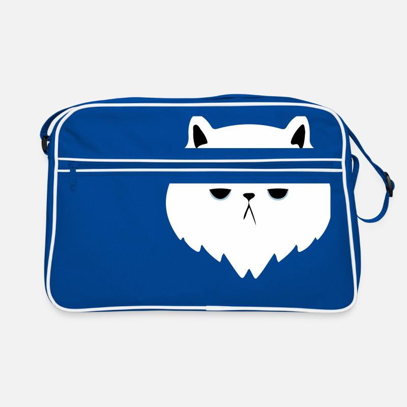 gelangweilte Katze Retro Tasche