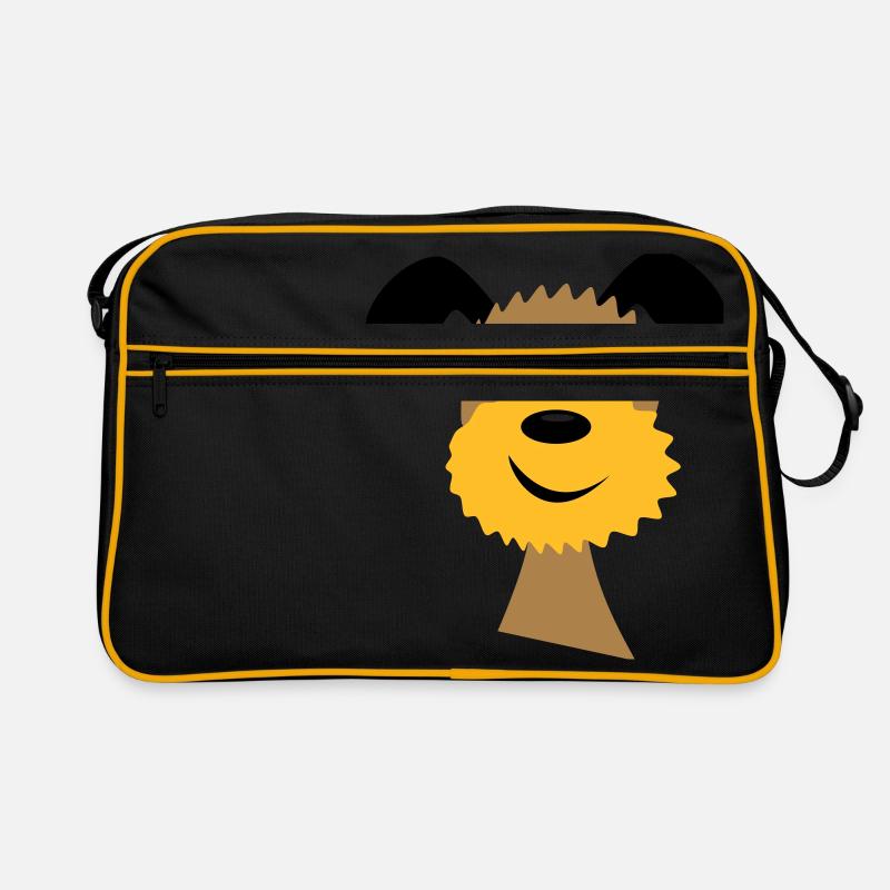 Hund - Retro Tasche - Schwarz/Gold