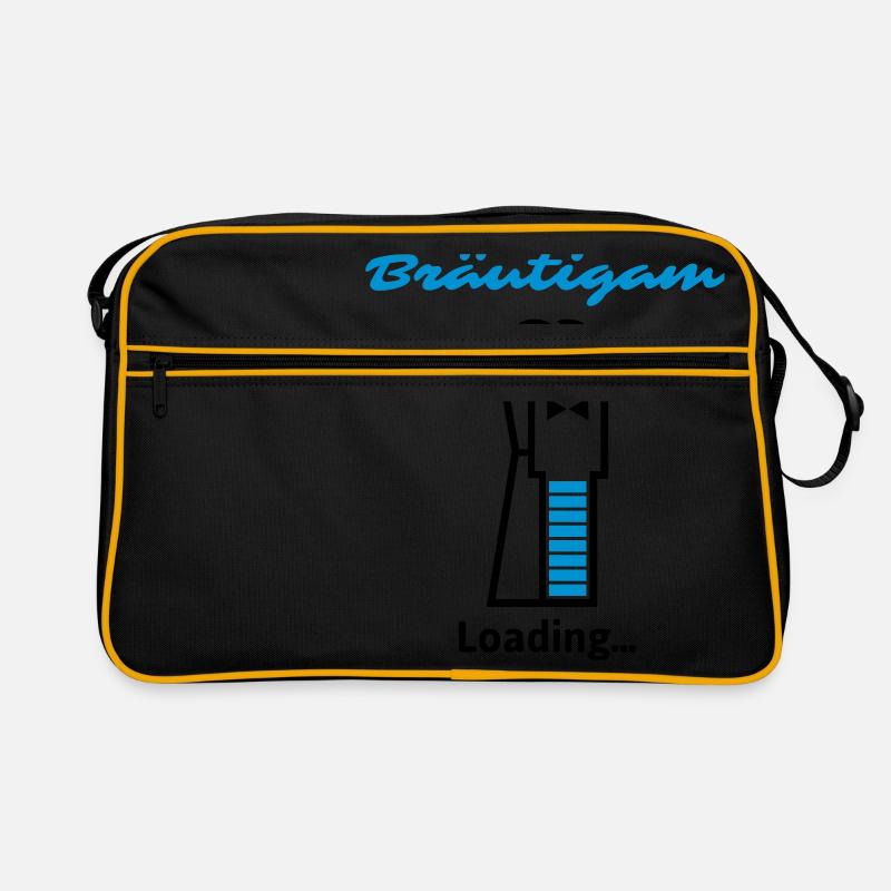 Bräutigam Loading... - Retro Tasche - Schwarz/Gold