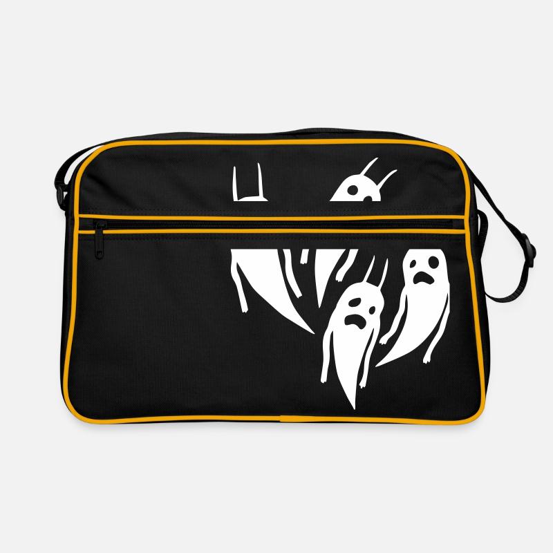 Geister Halloween - Retro Tasche - Schwarz/Gold