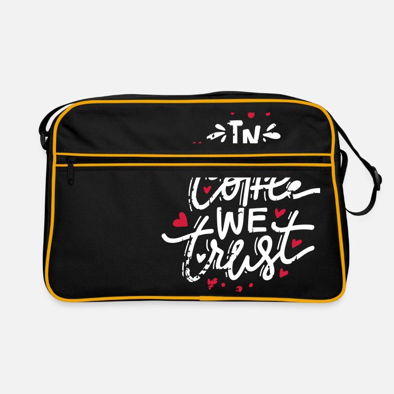 In Coffee We Trust - Retro Tasche - Schwarz/Gold
