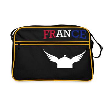 France casque gaulois - Sac Retro - noir/or - Devant