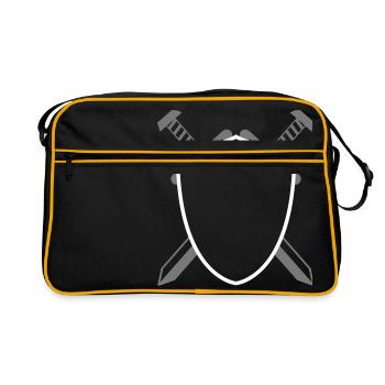 Wappen - Retro Tasche - Schwarz/Gold - Vorne