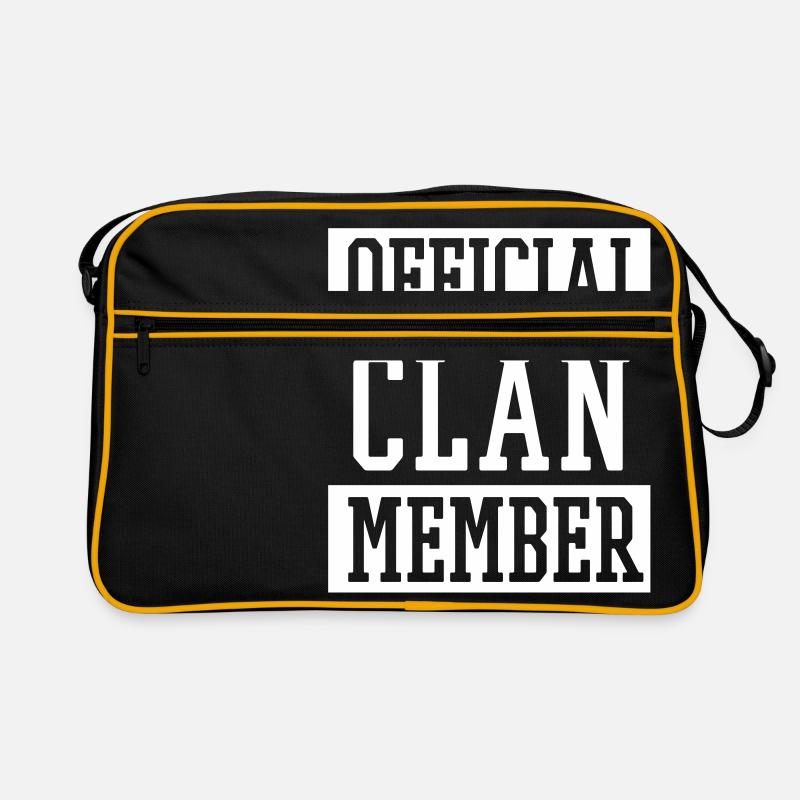 Official Clan Member - Retro Tasche - Schwarz/Gold