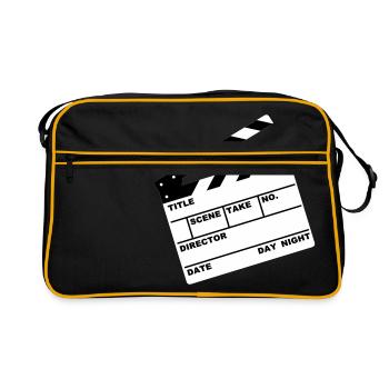 clap de film - Sac Retro - noir/or - Devant