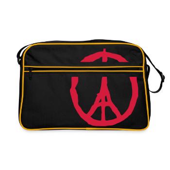 peace paris - Retro Tasche - Schwarz/Gold - Vorne