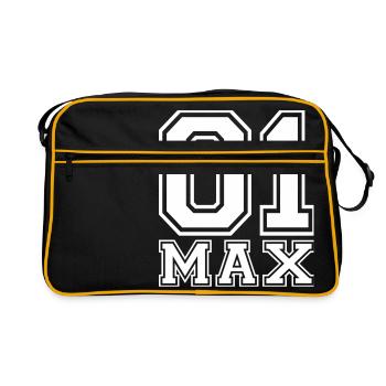 Max - Name - Retro Bag - black/gold - Front