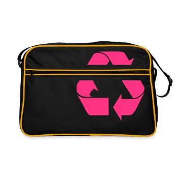 Recycle - Retro Bag - black/gold - Front