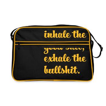 Yoga Breath Hipster - Retro Tasche - Schwarz/Gold - Vorne