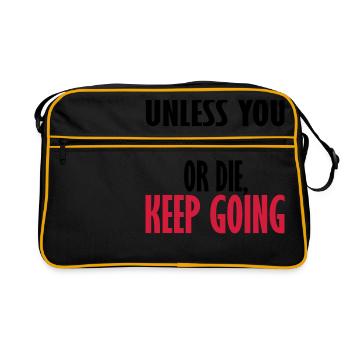 keep going - Retro Bag - black/gold - Front