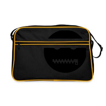 Smiley Shut up - Be still - Retro Bag - black/gold - Front
