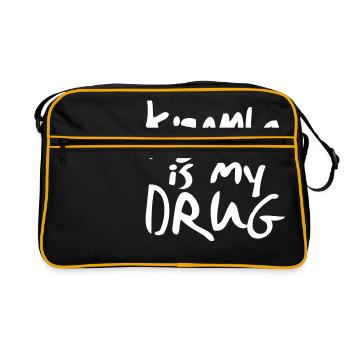 Kizomba est ma drogue - Kizomba Dance Fashion - Sac Retro - noir/or - Devant