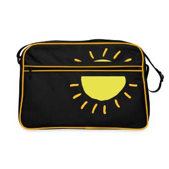 Sun star sky gift idea for the summer - Retro Bag - black/gold - Front