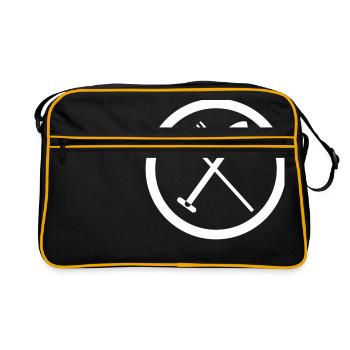 Gärtner Landschaftsgärtner Gärtnerei Garten Beet - Retro Tasche - Schwarz/Gold - Vorne