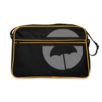 Umbrella circle cloud rain 1c - Retro Bag - black/gold - Front