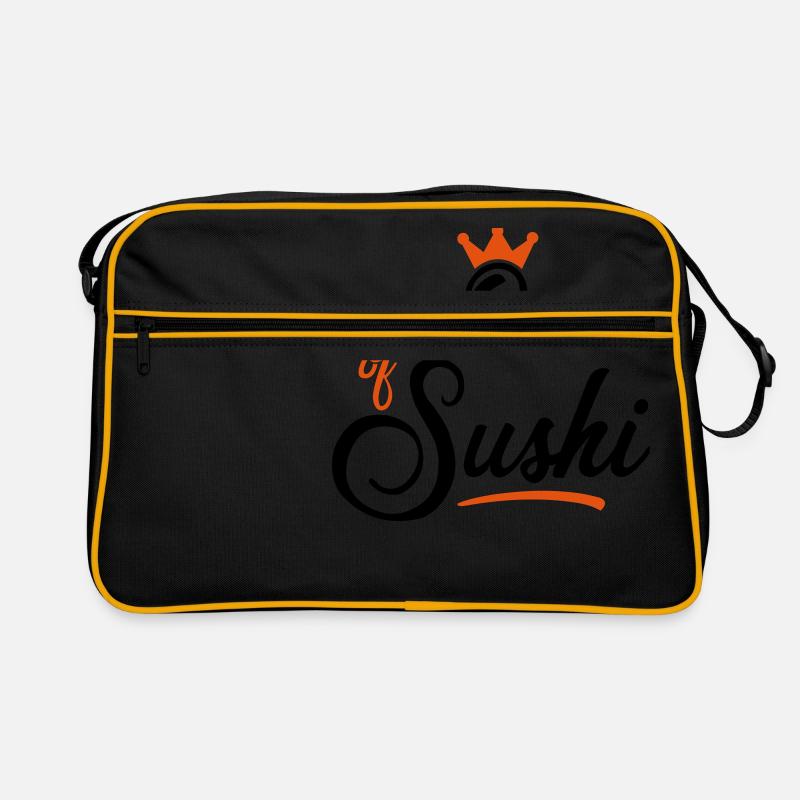 Sushi - Retro Tasche - Schwarz/Gold