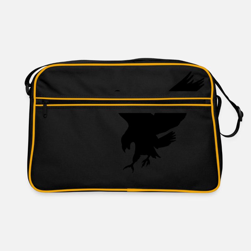 Rabe Tier Idee Geschenk Schnabel Krallen Vogel Retro Tasche