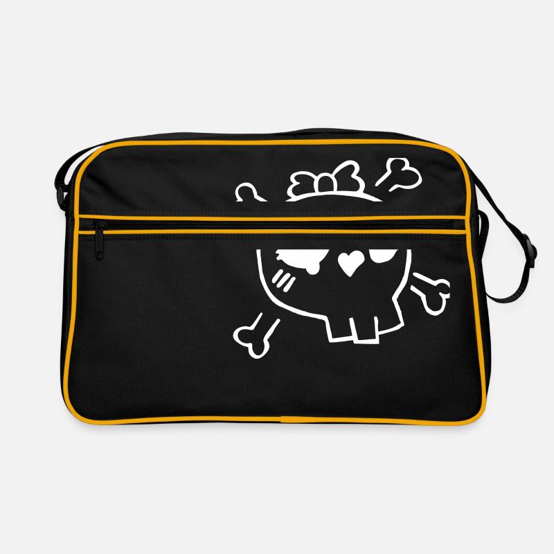 skully - Retro Tasche - Schwarz/Gold