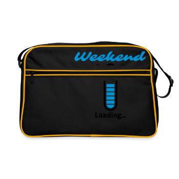 Weekend Loading... - Retro Tasche - Schwarz/Gold - Vorne