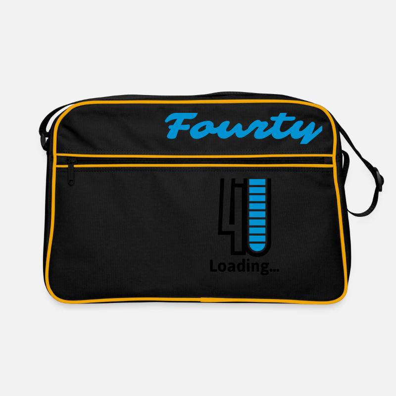Fourty Loading... - Retro Tasche - Schwarz/Gold