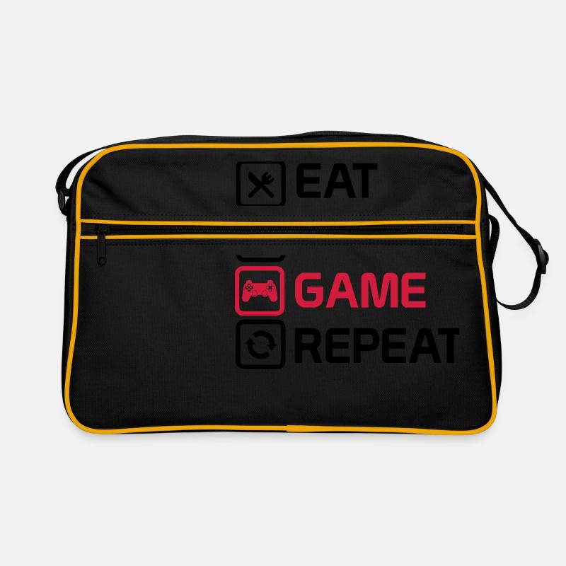 eat sleep game repeat Retro Bag