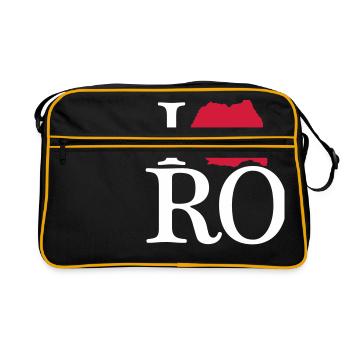 J'adore RO - J'adore la Roumanie - Sac Retro - noir/or - Devant