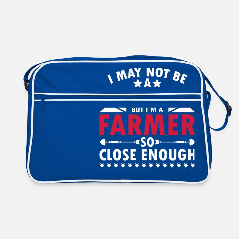i may not be a superhero but ima farmer-farmer Retro Bag