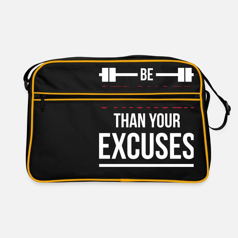 Soyez plus fort que vos excuses EPS blanc de remise en forme Sac Retro