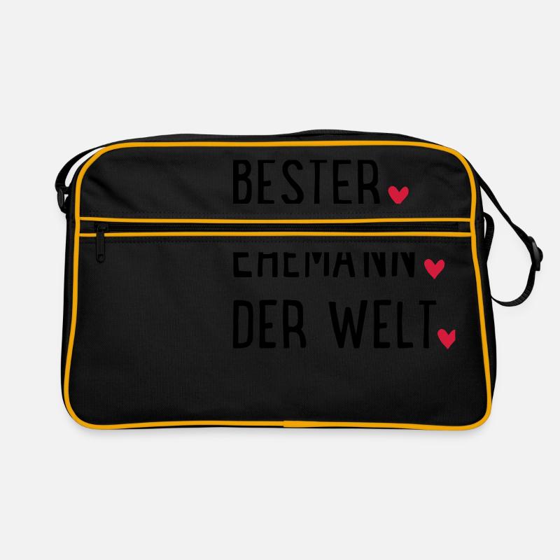 Bester Ehemann der Welt - Retro Tasche - Schwarz/Gold