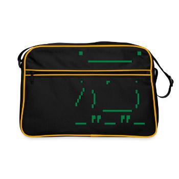 ascii-art: hibou - Sac Retro - noir/or - Devant