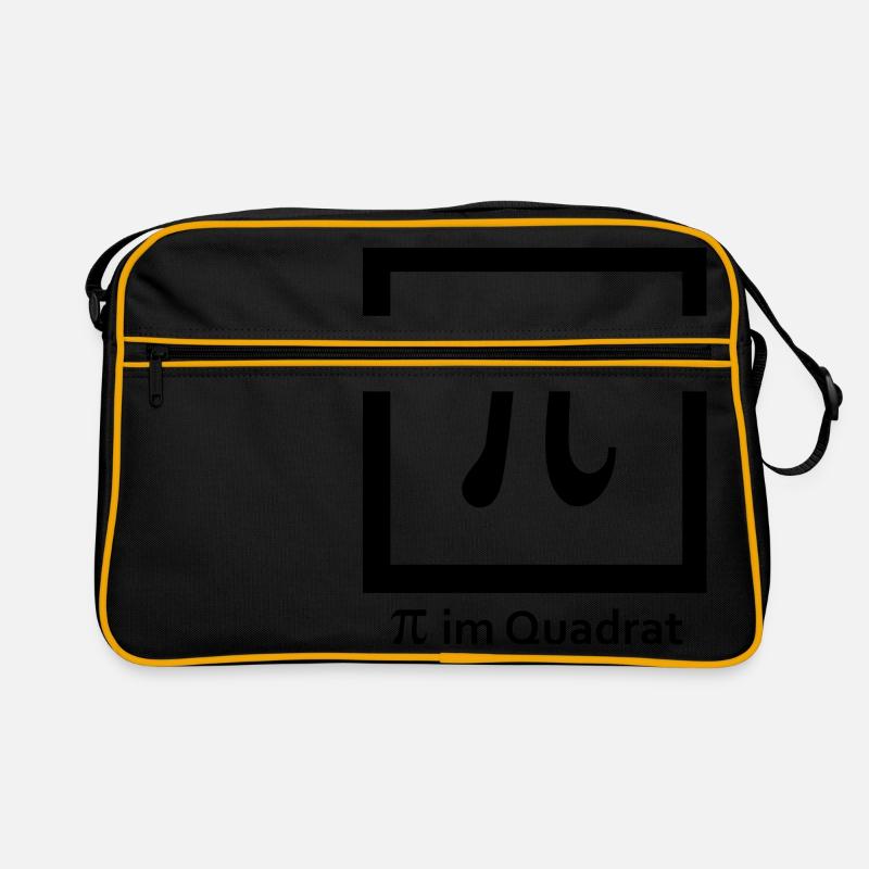 Mathe Spruch Pi im Quadrat - Text Retro Tasche