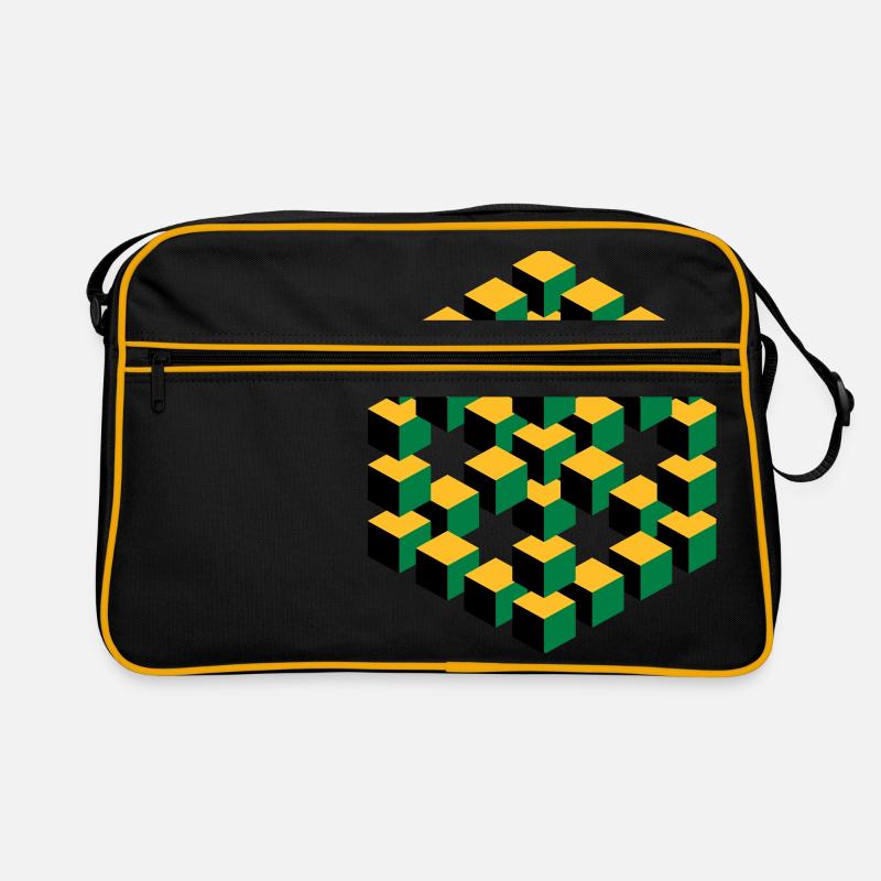impossible figure Escher cube geometry fantasy Retro Bag