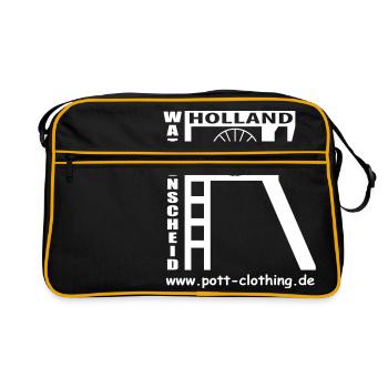 Zeche Holland (Wattenscheid) - Retro Tasche - Schwarz/Gold - Vorne
