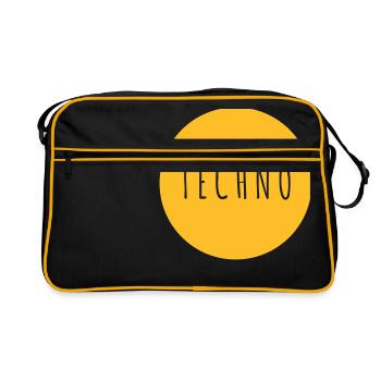 TECHNO - Retro Bag - black/gold - Front