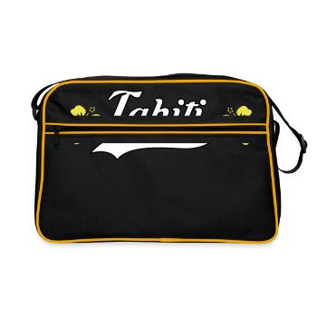 Tahiti hibiscus - Sac Retro - noir/or - Devant