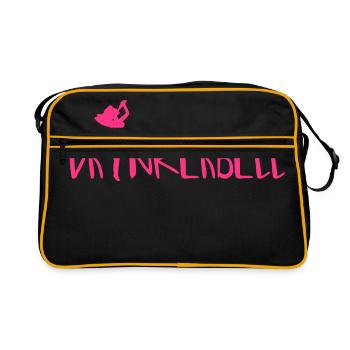 Drinkerbell - Retro Tasche - Schwarz/Gold - Vorne