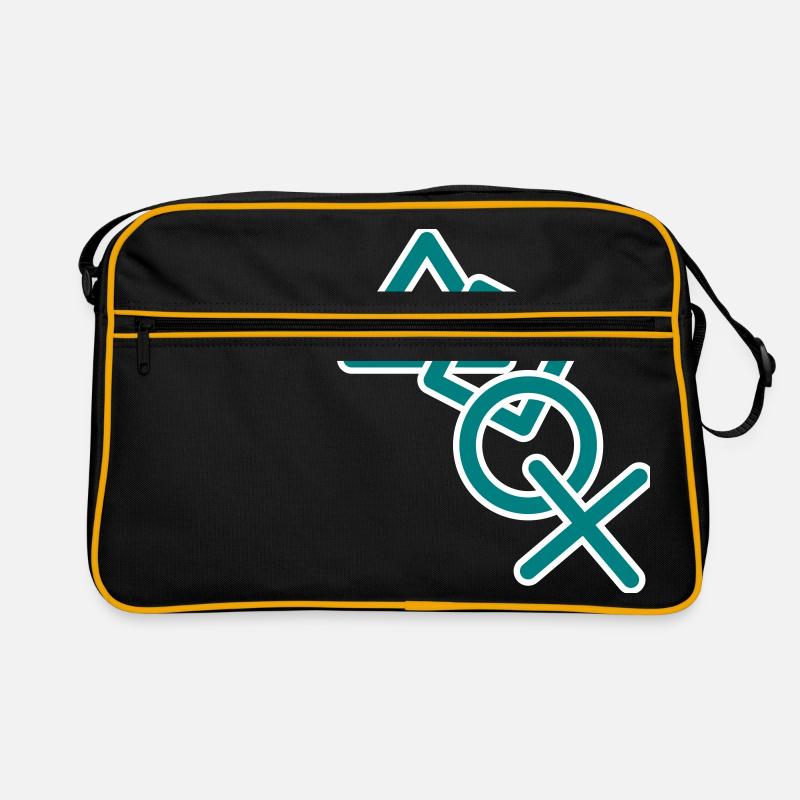 kontur cool X viereck dreieck symbole controller g Retro Tasche