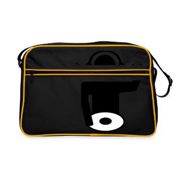 DJ - Retro Tasche - Schwarz/Gold - Vorne