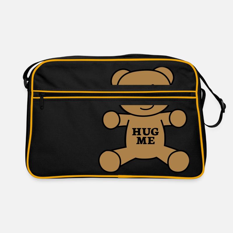 teddy bear hug me Retro Bag