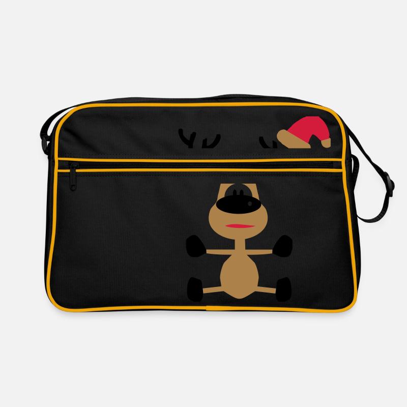Weihnachten - Retro Tasche - Schwarz/Gold
