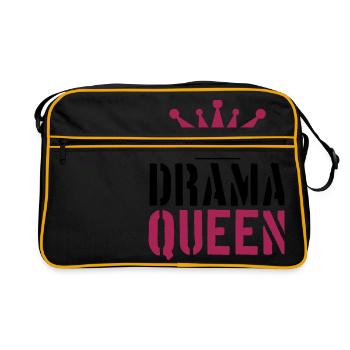 timbre drame reine femme cool princesse femme - Sac Retro - noir/or - Devant